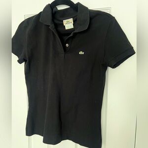 Lacoste women polo , black, size small (40)
